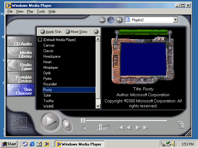 Windows ME Windows Media Player (2000)
